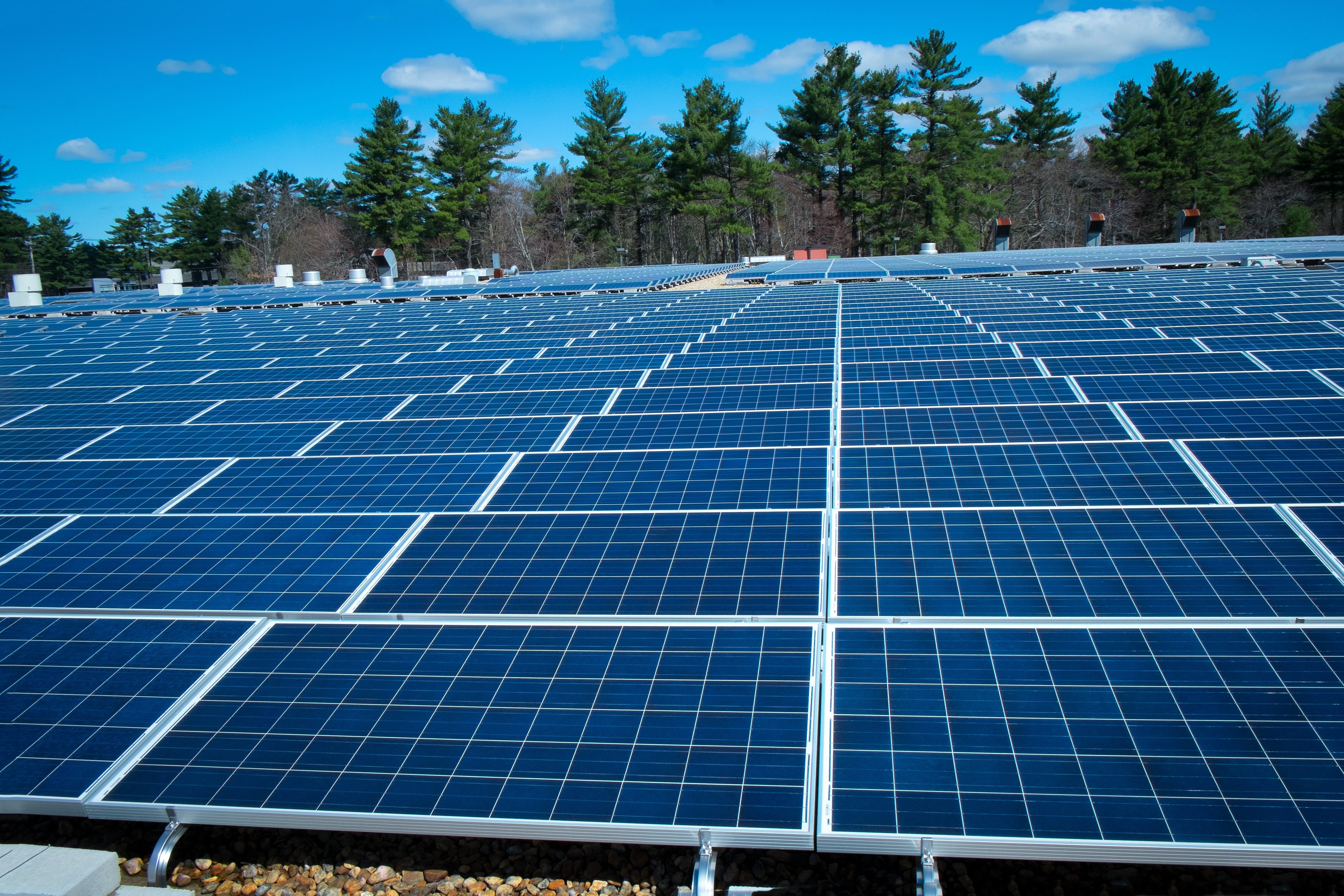 Solar panels in Australian country